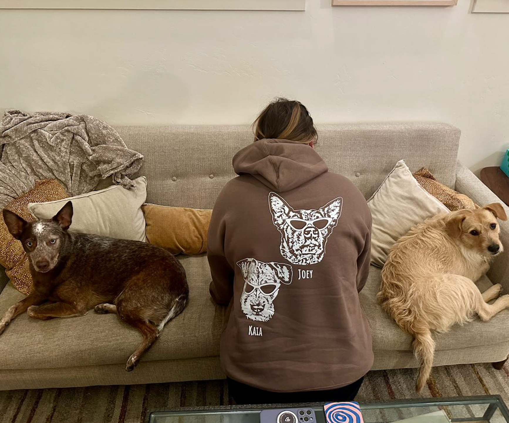 Custom Hoodie - 2 Dogs